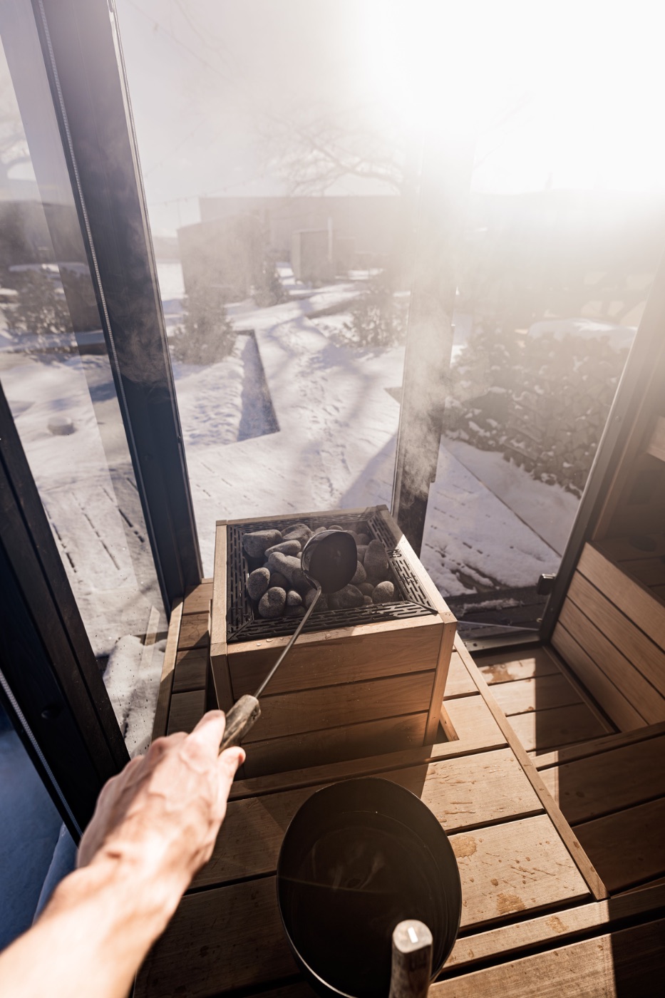 Sauna nach dem Eisbad
